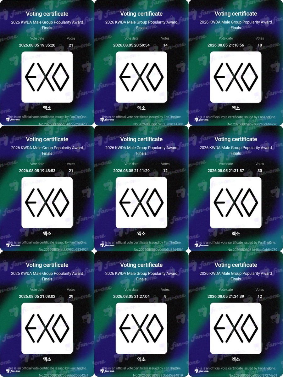 Miseri1485's tweet photo. @Theweareone1485 Let's continue the wave🔥
@Thikapcy05 @zuuwnine @gmyngg
@Ninepeterpan9
#VoteForEXO
#EXOForKWDA2026
#WaveChain #EXO @weareoneEXO https://t.co/CogryTNG1D