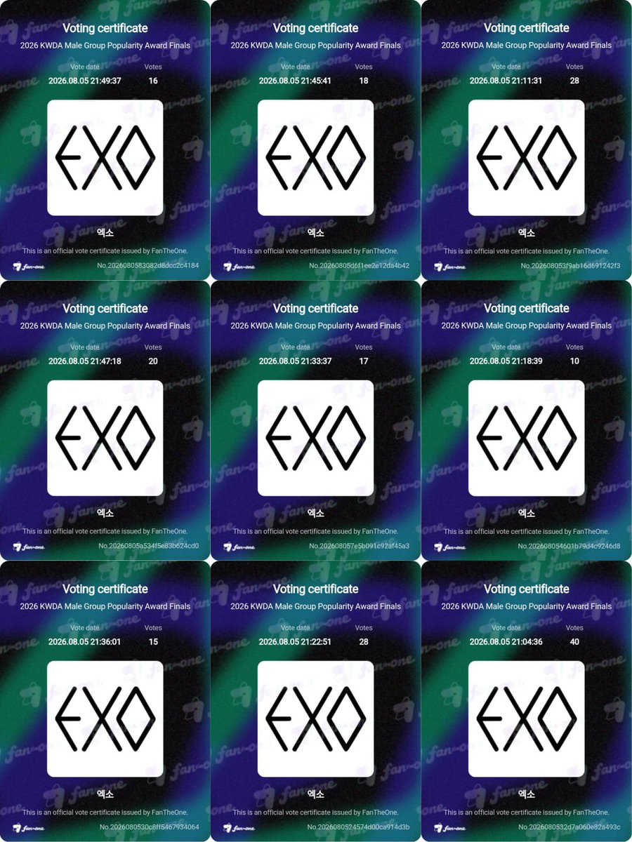 Miseri1485's tweet photo. @Theweareone1485 Let's continue the wave🔥
@Thikapcy05 @zuuwnine @gmyngg
@Ninepeterpan9
#VoteForEXO
#EXOForKWDA2026
#WaveChain #EXO @weareoneEXO https://t.co/CogryTNG1D