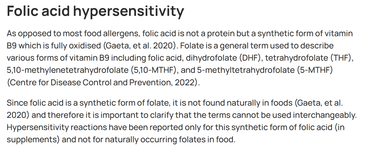 ClareCraigPath's tweet photo. Here is UK government admitting that folic acid is a synthetic oxidised molecule, never found naturally in foods.

Sign petition below 👇 https://t.co/KrBWE7k9ig