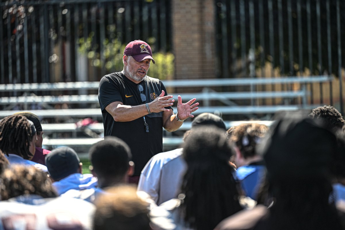 GUKnights's tweet photo. First practice of the season is in the books. 📚🏈

The road to 2026 starts now. ⚔️🔥

24 days until kickoff. ⏳ https://t.co/3WxYe5BiyQ