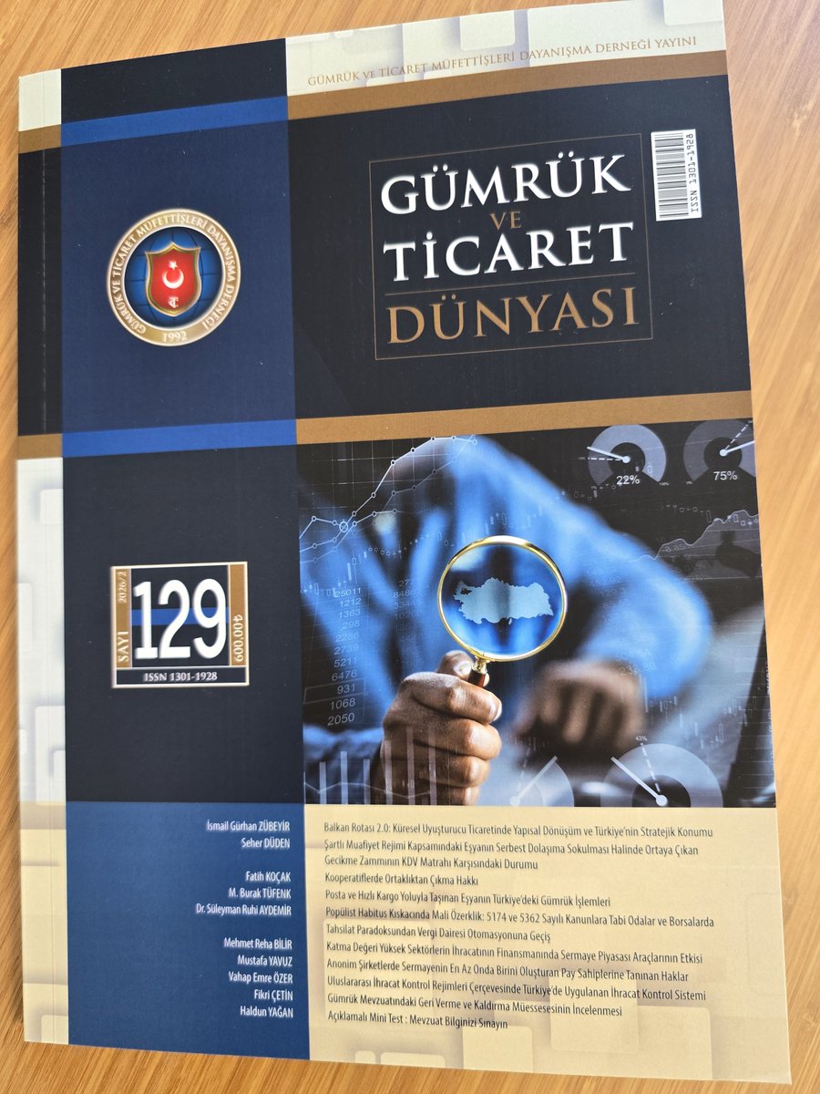 UstadSRA's tweet photo. *POPÜLİST HABİTUS KISKACINDA MALİ ÖZERKLİK 5174 VE 5362 SAYILI KANUNLARA TABİ ODALAR VE BORSALARDA TAHSİLAT PARADOKSUNDAN VERGİ DAİRESİ OTOMASYONUNA GEÇİŞ* 
Makalemiz Gümrük ve Ticaret Dünyası Dergimizin 129. Sayısında yayımlandı.
@TOBBiletisim @GTMder 
@ticaret @HMBakanligi https://t.co/HW0rMdzZgz