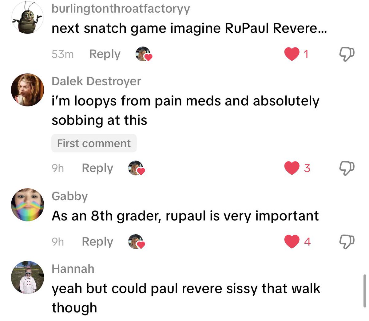 gemini_madi's tweet photo. I love my TikTok comments section https://t.co/jng7DYKQES