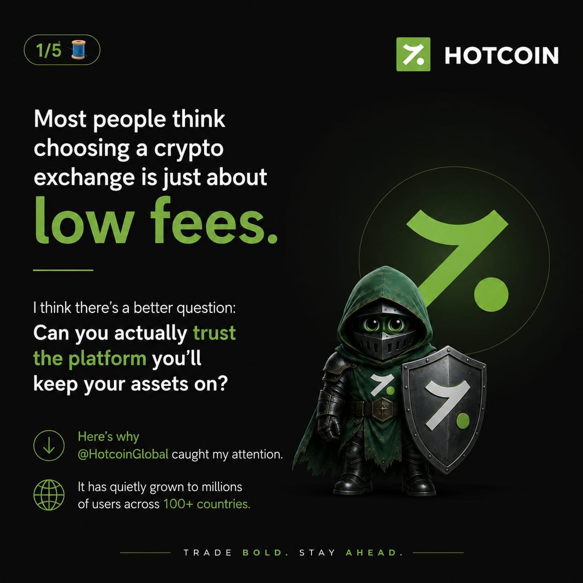 DavidB77587's tweet photo. 1/5 🧵

Most people choose a crypto exchange based on fees.

I think there's a better question:

How much do you know about the platform holding your assets?

That's what made me look into @HotcoinGlobal.

Here's why it's grown to millions of users across 100+ countries. 👇 https://t.co/OHNqXOb3h5