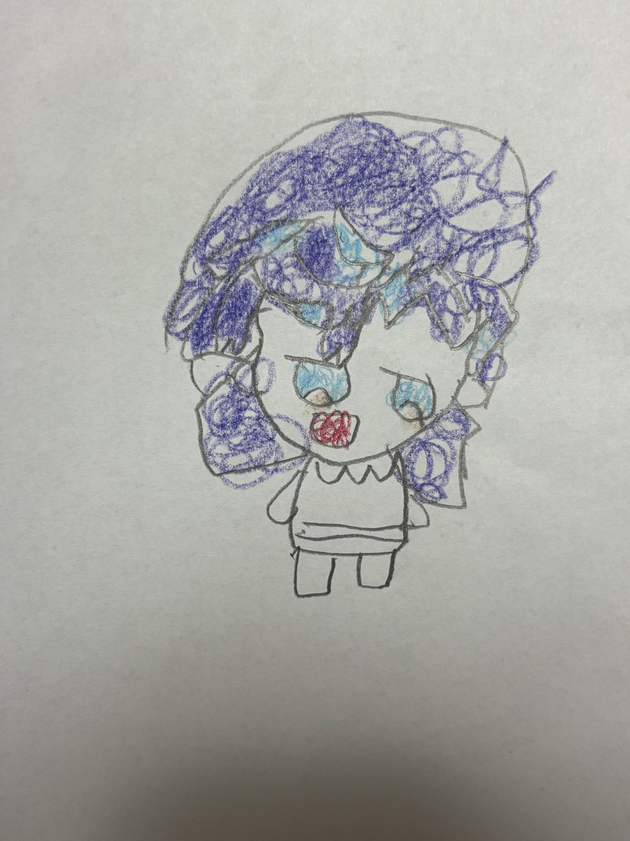 _x0910x_'s tweet photo. 甥っ子が星導描いた！って言って持ってきた https://t.co/do7tAPk5BU