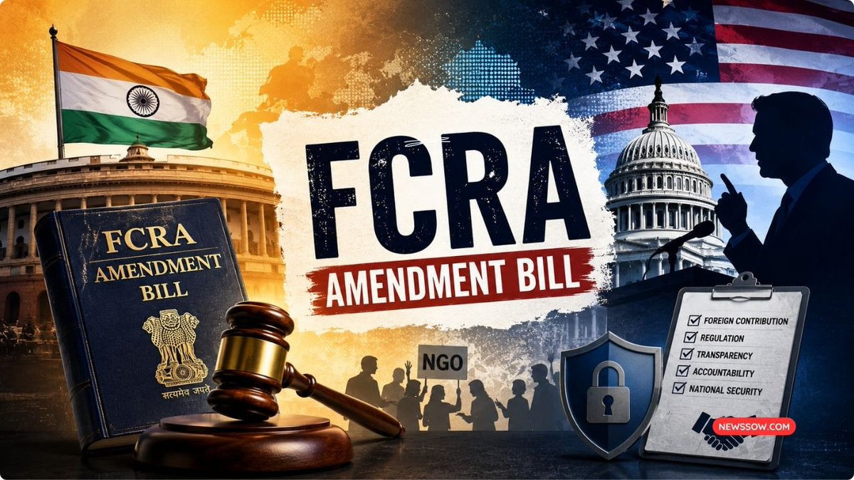 TheNewssow's tweet photo. 🇮🇳 FCRA Amendment Bill 2026 is making global headlines. From foreign funding regulations to religious freedom debates and diplomatic reactions, here's why everyone is talking about it.

https://t.co/PJLpKLUx2s

#FCRA #India #FCRABill #BreakingNews #Newssow https://t.co/oORRlBfRyZ