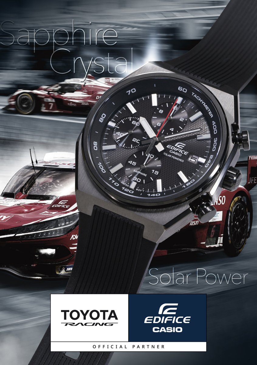 ⌚️赤のクロノ針が、走りへの情熱を指し示す。 本日発売。ソーラー 