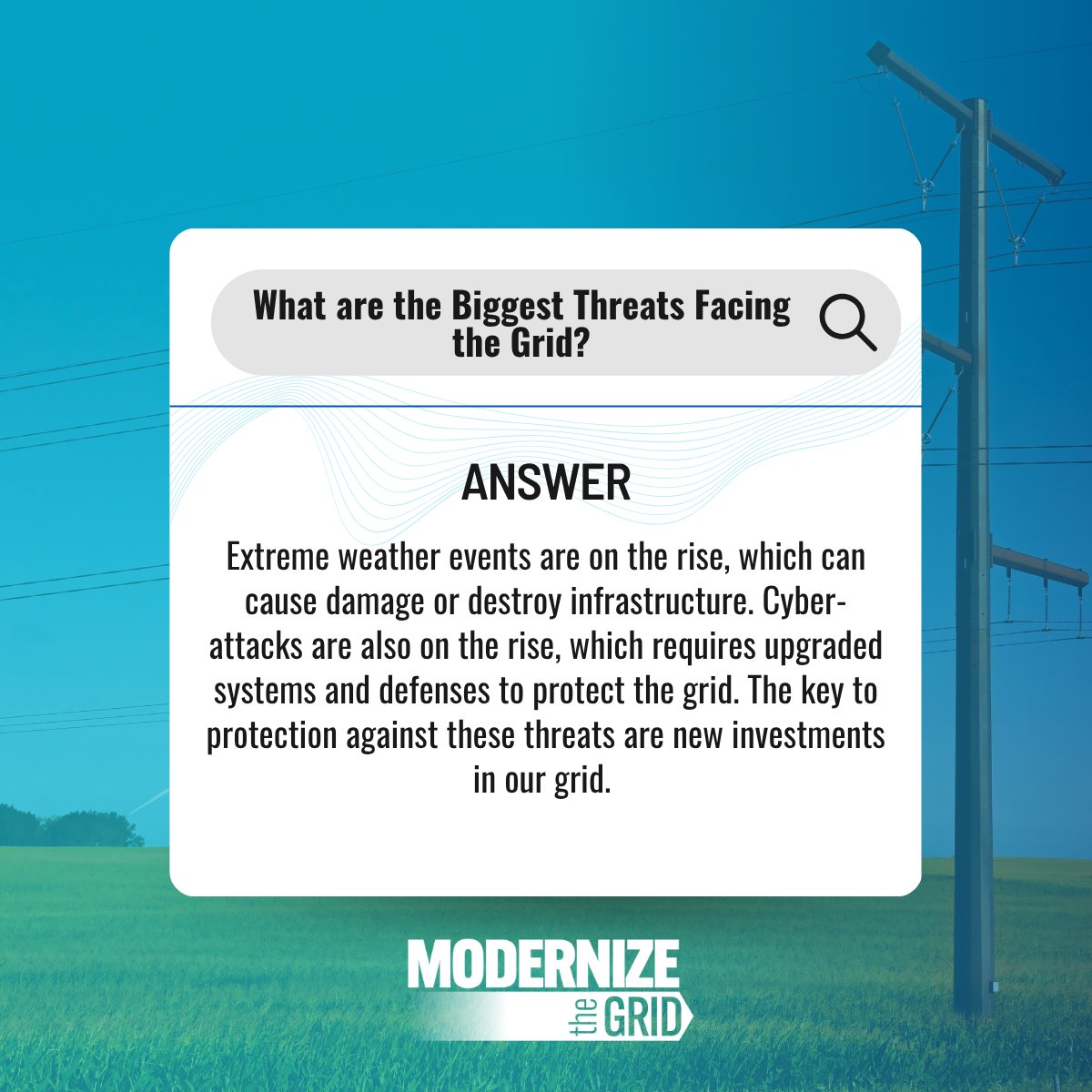 ModernizeGrid's tweet photo. Understanding the power grid isn’t always easy—but it matters. To break it down, we’ve put together a quick Q&amp;A covering what’s driving demand, what’s putting pressure on the grid, and what needs to happen next to strengthen it for the future.
🔗https://t.co/ydYbNcQKjH https://t.co/pHiu2Rz1MI
