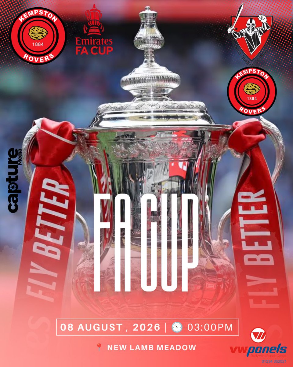 Kempston_Rovers's tweet photo. @EmiratesFACup time . . 

We face @baldocktownfc . https://t.co/hnyygOSXAY