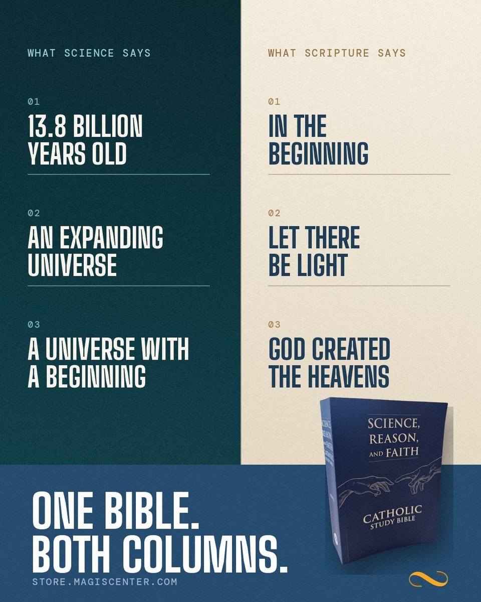 MagisCenter's tweet photo. The only Study Bible that explains Scripture using science, adding context through scientific evidence, philosophy, and Scriptural studies to give you a fuller picture.
Go to https://t.co/4BEq44Cne7, OSV, or Amazon to buy the Bible today!
#catholic #jesus #frspitzer https://t.co/532rgpwmYF