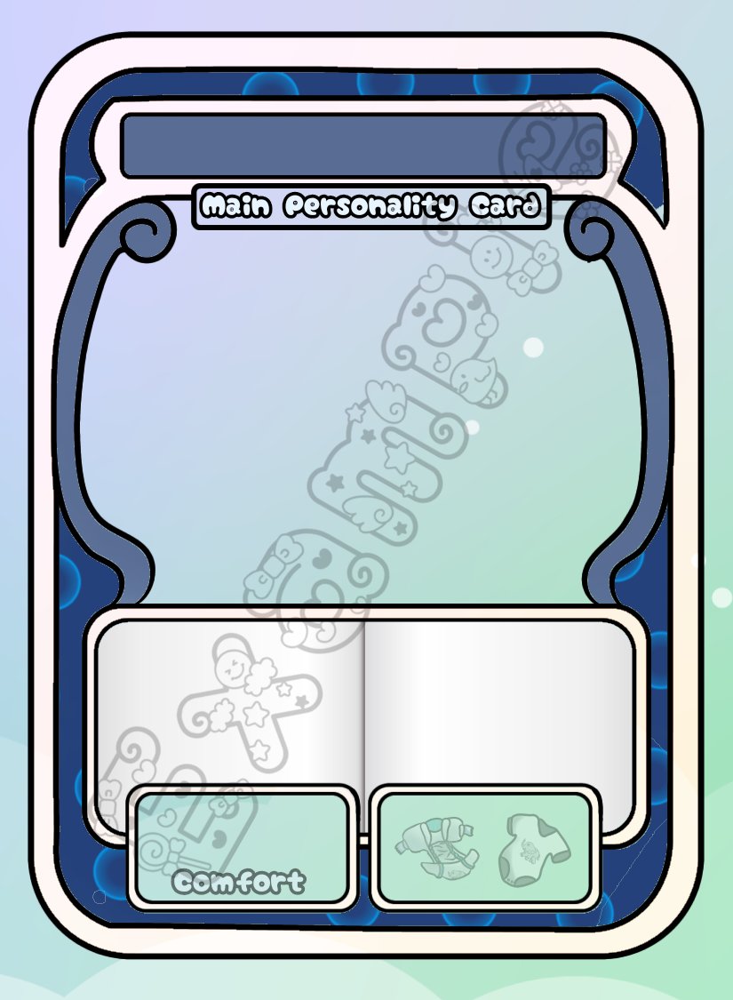 Little_BigsTCG's tweet photo. Main Personality Cards, simplistic design, colourful and vibrant. Artwork to follow but card designs final. #LittlesBigsTCG #abdl #littlespace https://t.co/VV1Gx3IIZg