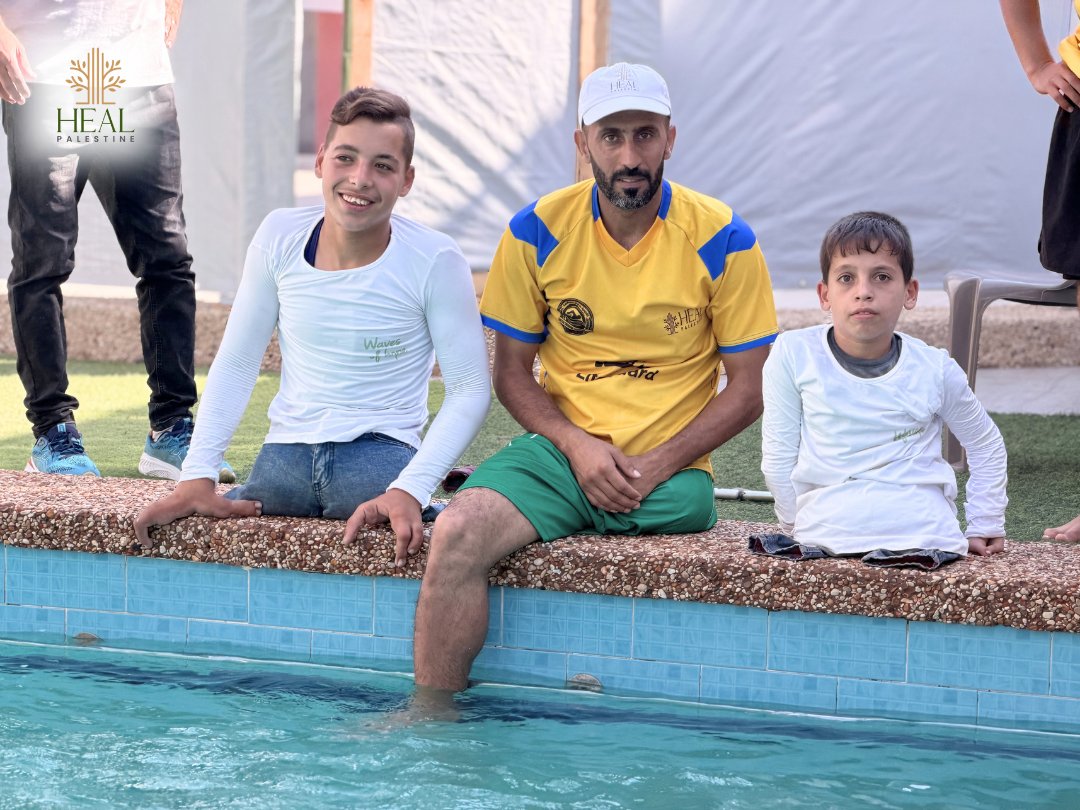 healpalestine_'s tweet photo. HEAL Palestine has launched a swimming program in Gaza for amputee and orphaned children, in partnership with Tantish Swimming Academy. The first session welcomed 36 children from Central Gaza, 22 boys and 14 girls, all from HEAL Palestine's Orphan and Amputee Programs. https://t.co/hWLN37a6LZ