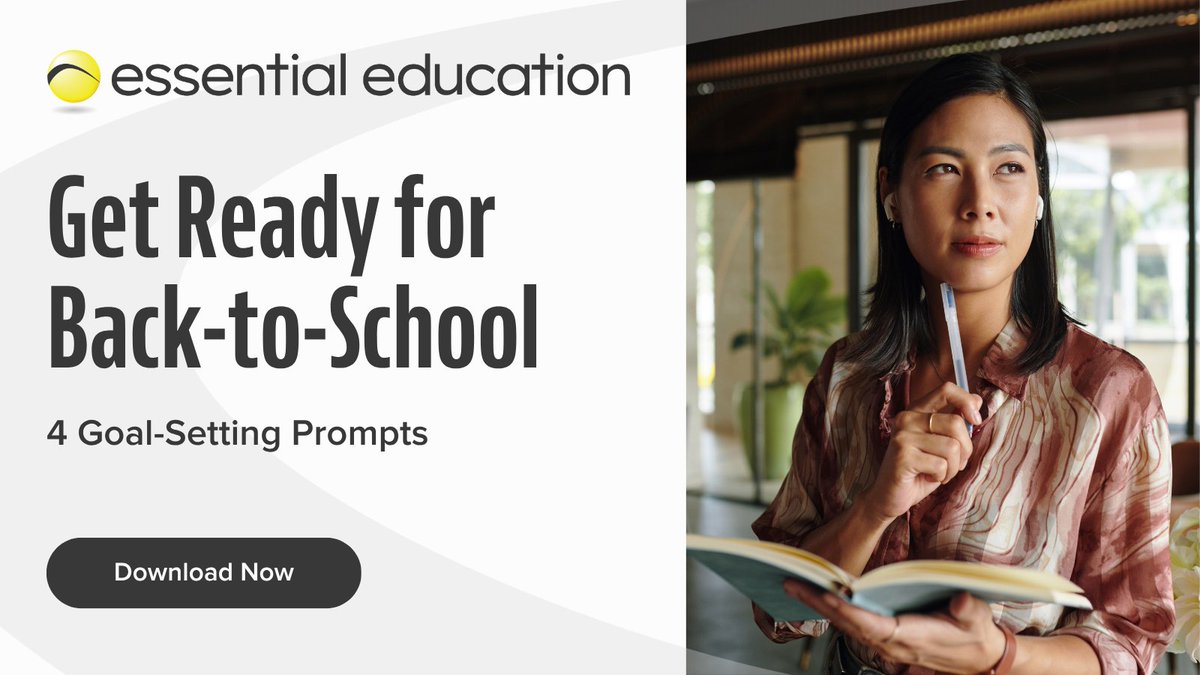 EssentialEd's tweet photo. Back-to-school is around the corner!  Avoid the burnout and start strong with these 4 quick goal-setting prompts for your classroom. Check them out 👉 https://t.co/5HEEUSN4s5

#goalsetting #adulted #adulteducation #teaching #adultedteacher #adulteducationteacher https://t.co/rWpjqCTW91