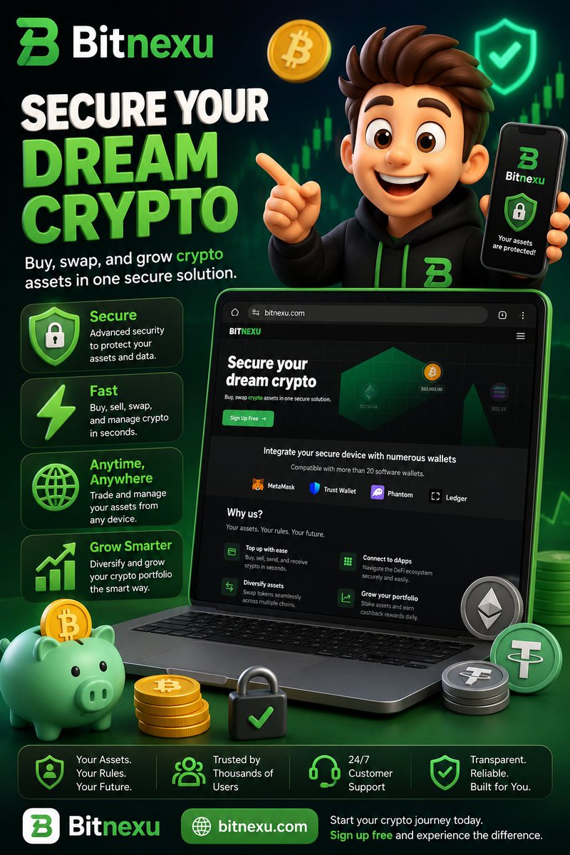 Bitnexu's tweet photo. Imagine working hard for years to build your savings, only to realize one day that you never truly controlled them.

Bitcoin was created to give people ownership of their money. But owning Bitcoin isn't just about buying it, it's about keeping it secure.

The safest approach is to purchase your crypto and move it to a cold wallet, where you control the private keys. Because when you hold your keys, you hold your future.

Your keys. Your crypto.

https://t.co/6jw6tXYa6q Your gateway to buying digital assets with confidence and taking the first step toward secure self-custody.