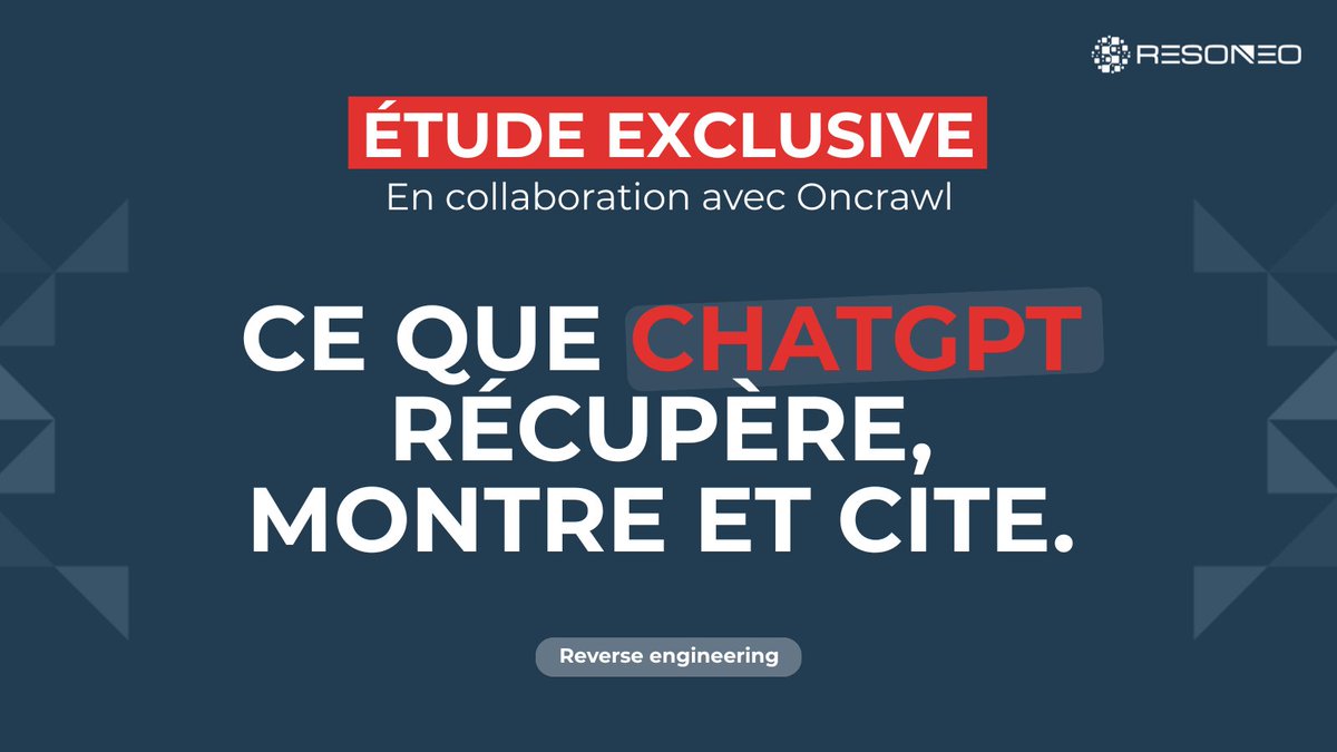 resoneo's tweet photo. ChatGPT a son propre index, et ce n'est pas Bing.

En mode Instant, il fournit toutes les citations. Google n'intervient qu'en mode Thinking.

Décryptage dans notre dernière étude (cc @Oncrawl) 👉 https://t.co/tf72eyp4hP https://t.co/pQXoiLqwsm