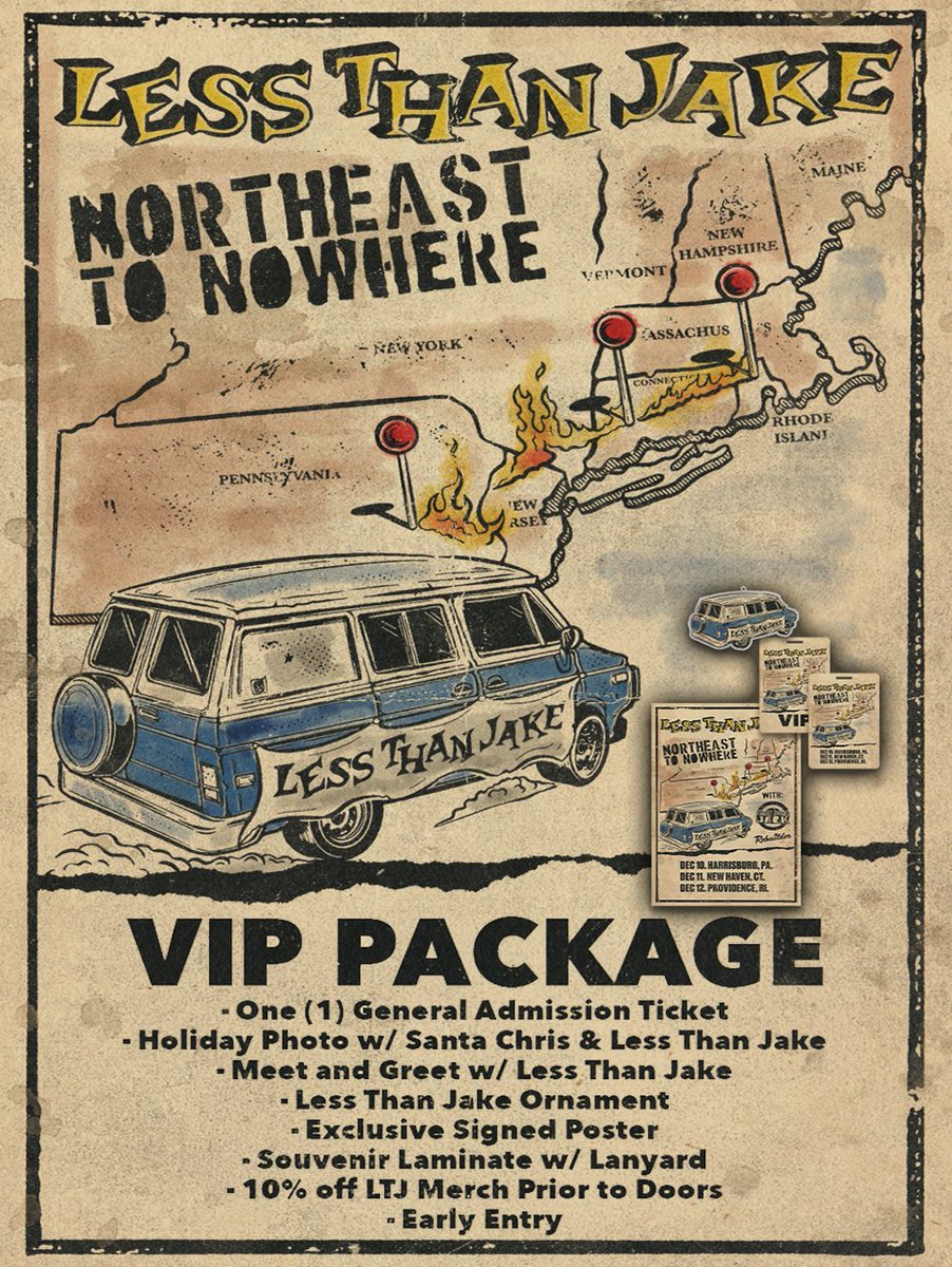 LessThanJake's tweet photo. We started the year on the West Coast and now we are ending it on the East Coast. A handful of close quarters shows to round this year off in style. Tickets go on sale TOMORROW at NOON ET. https://t.co/XcmelcMBO9 https://t.co/L1d4O1li1U