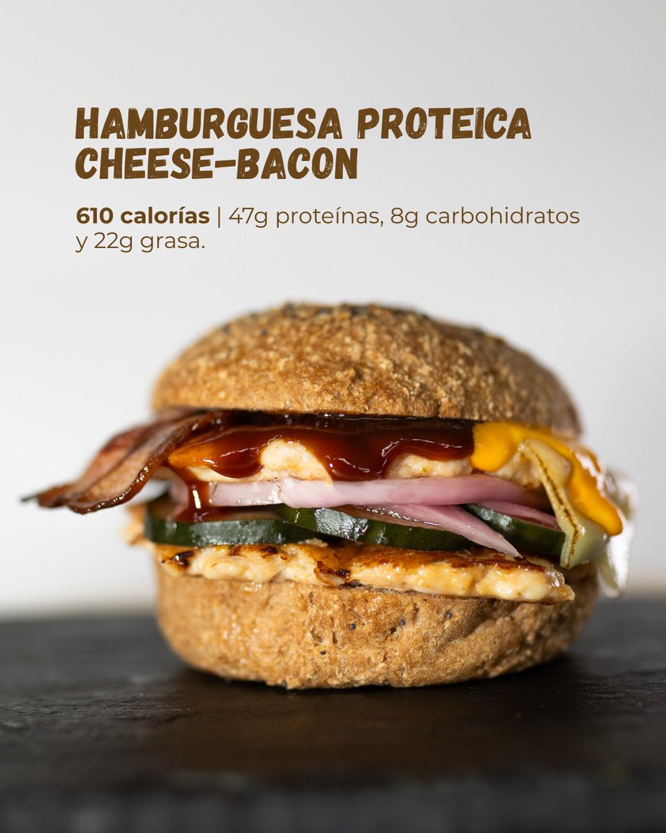 Yecla33's tweet photo. La Cheese-Bacon es una de nuestras opciones para quienes buscan una cena completa, con un alto aporte proteico y sin renunciar al sabor.

Su secreto: un pan casero de harina de almendra y huevo, bajísimo en carbohidratos.

📲 Disponible en Yecla33.
https://t.co/cmLM8Q1nRa https://t.co/pQcjXIComK