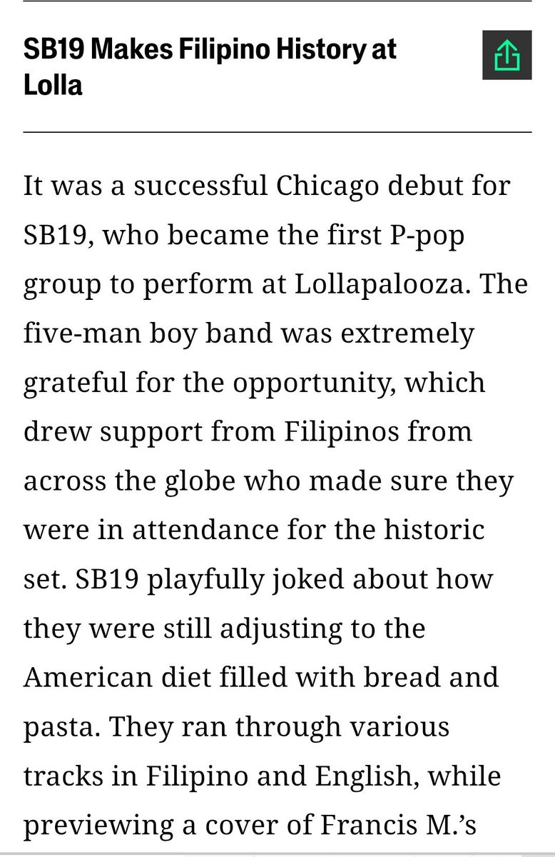 superbpaulo's tweet photo. SB19 made it to Rolling Stone and Billboard Lollapalooza Best Moments. 🔥

@SB19Official #SB19
#SB19atLollapalooza https://t.co/e3JSP3yU98