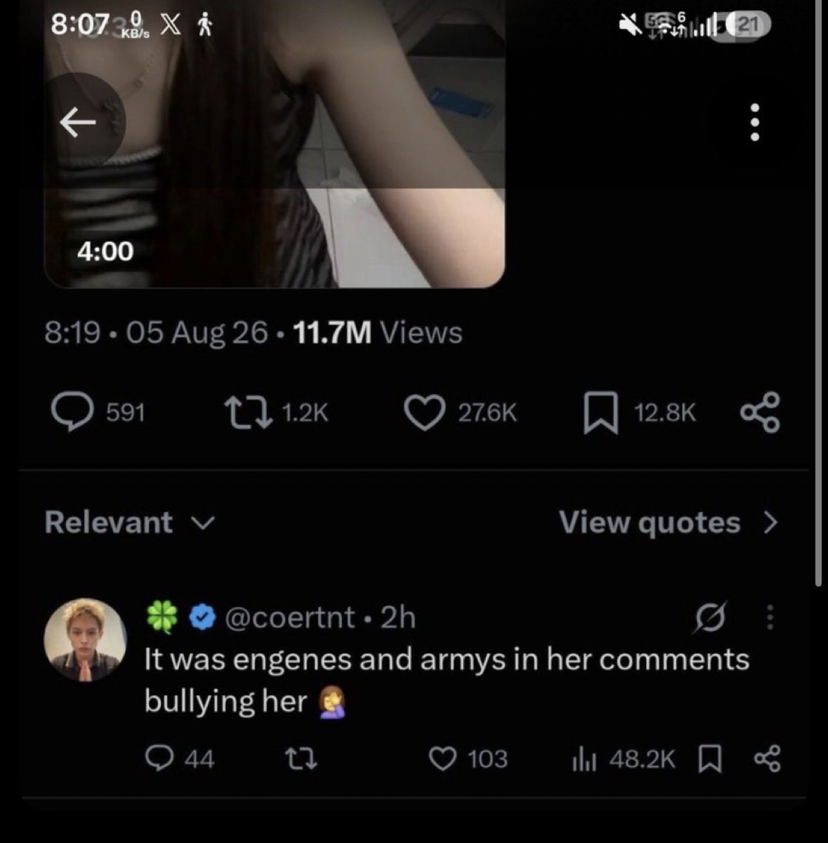 l3ubbls's tweet photo. biggest set up account. they’ve made their main into a hate page for cortis to get bashed in. https://t.co/w9Iuls7Gda