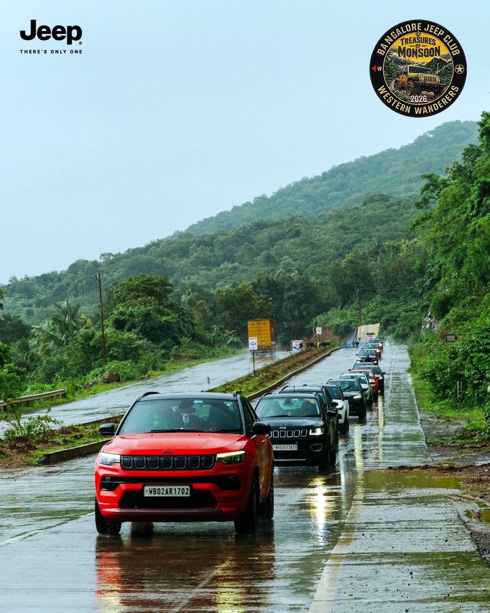 JeepIndia's tweet photo. Mud. Rain. Trails. Brotherhood.
43 Jeep® SUVs. 99 Jeep® SUV owners. One community driven by the same spirit.
Together, we conquered every trail, welcomed fellow Jeep® owners through Jeep® Ducking, and celebrated 85 years of Jeep® Brand proving that the greatest destination is the people you meet along the way.

Here's to the next adventure.

#JeepIndia #GoAnywhereDoAnything #JeepLife #JeepCommunity #85YearsOfJeep