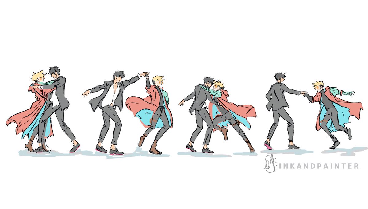 inkandpainter's tweet photo. Let's dance #trigun #vashwood https://t.co/CyX0Ug4pID