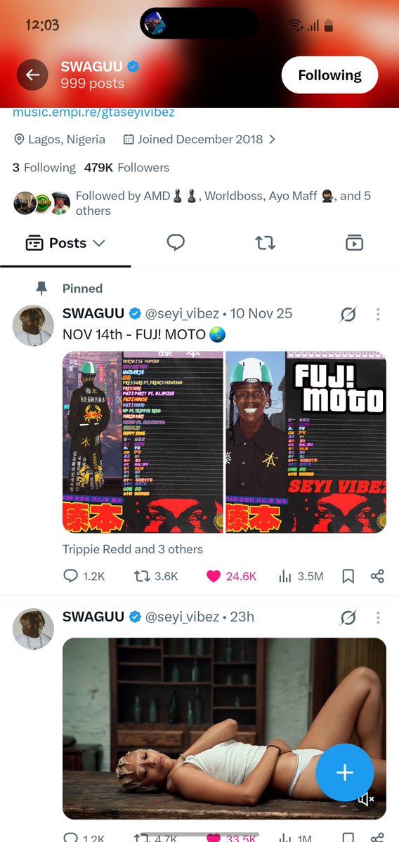 thony_cryp's tweet photo. @seyi_vibez 999 Posts 
What will be your 1000th post 😬😶‍🌫️ https://t.co/YcaSffKHDI