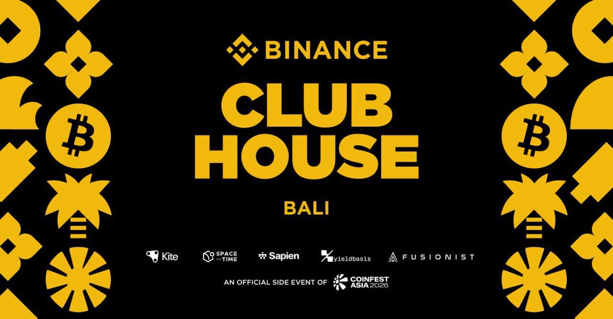 exp_cryptopedia's tweet photo. WAJIB IKUT!!
Binance Clubhouse bakal hadir di Bali as a official side event Coinfest Asia 2026 guys!
📅 Tanggal: 21 Agustus 2026
📍 Lokasi: Area Coinfest Asia https://t.co/Rk1X8GsOp2
