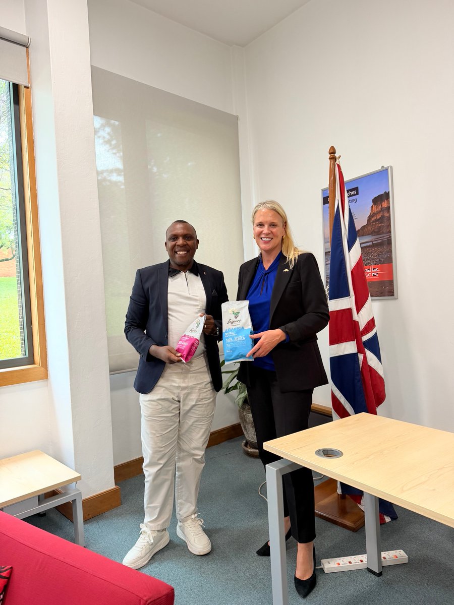 TugumeNelsonO's tweet photo. It was a pleasure to meet with H.E. @LisaJChesney, the UK High Commissioner, We discussed opportunities for Uganda's coffee at the upcoming UK–Africa Investment Summit and Grab and Go https://t.co/WvYdWR3UEa consumes 99 million cups a day ,I look forward to 2 this  collaboration https://t.co/keSVB4bDMI