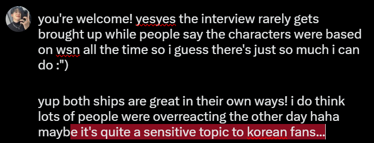 karasukechi's tweet photo. @blacktokito you're welcome! yesyes the interview rarely gets brought up while people say the characters were based on wsn all the time so i guess there's just so much i can do :")

yup both ships are great in their own ways! i do think lots of people were overreacting the other day haha https://t.co/JS8xwT0W9K