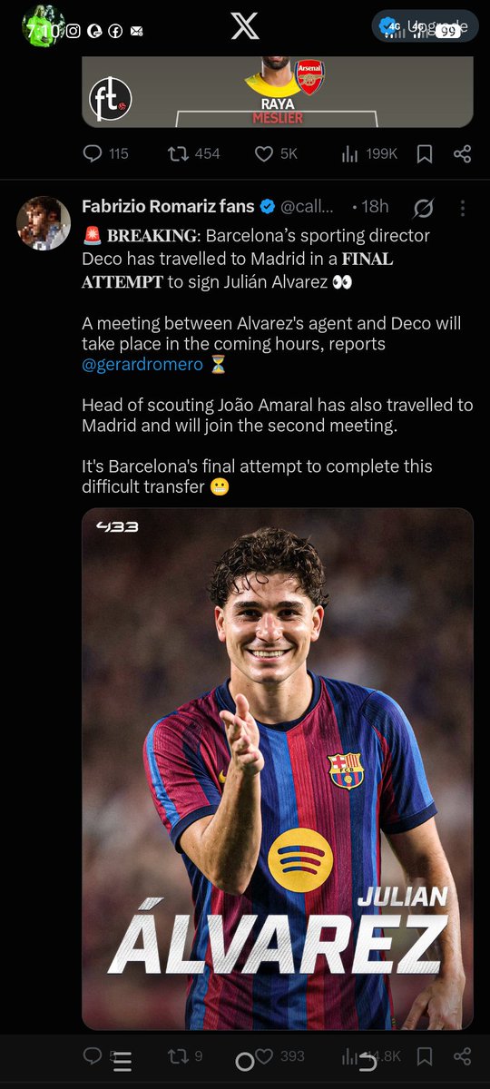 ray_omah's tweet photo. @FabrizioRomano Final attempts  from Barcelona  to sign  him soon and we are expecting  soon https://t.co/8NHD81qamx