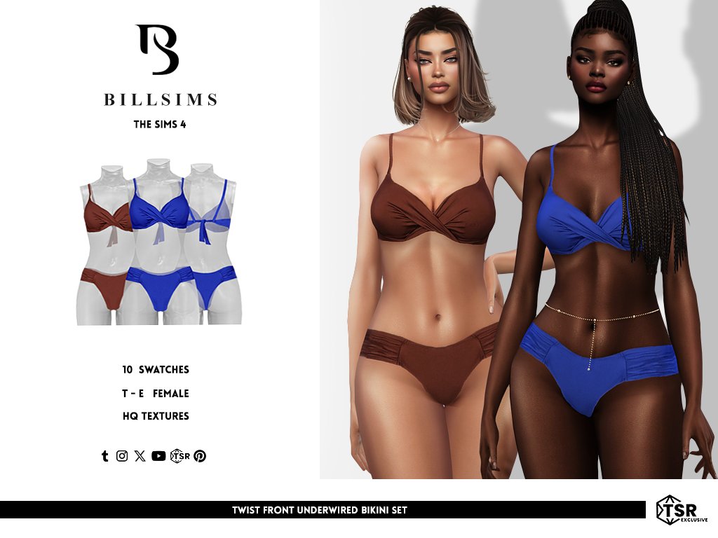billsims_cc's tweet photo. Twist Front Underwired Bikini Set
Make it yours now exclusively over at @TheSimsResource!
π The Sims 3:
https://t.co/9uDGLwlgbb
https://t.co/k9OPtAIkCu
π The Sims 4:
https://t.co/Ujd1gPPvXb
#thesims3 #thesims4 #thesims3cc #thesims4cc https://t.co/WVclzqBzqY