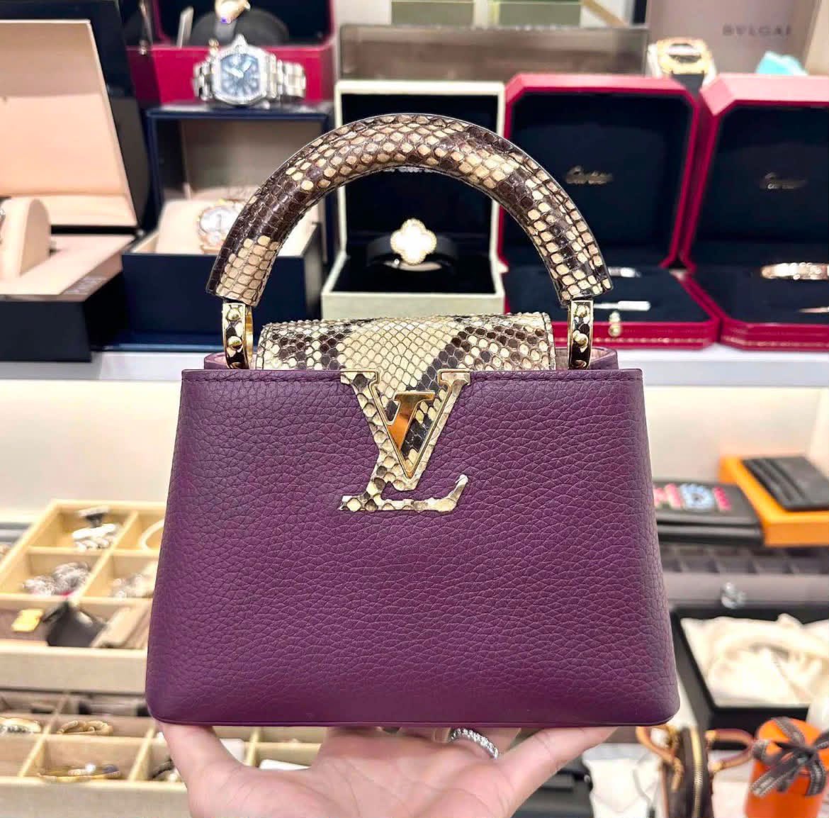 narasconsignmnt's tweet photo. Louis Vuitton cappucine 
Size -Mini Just dustbag
$5500 pristine condition 
Retail $7500 https://t.co/fzUf2SKKIV