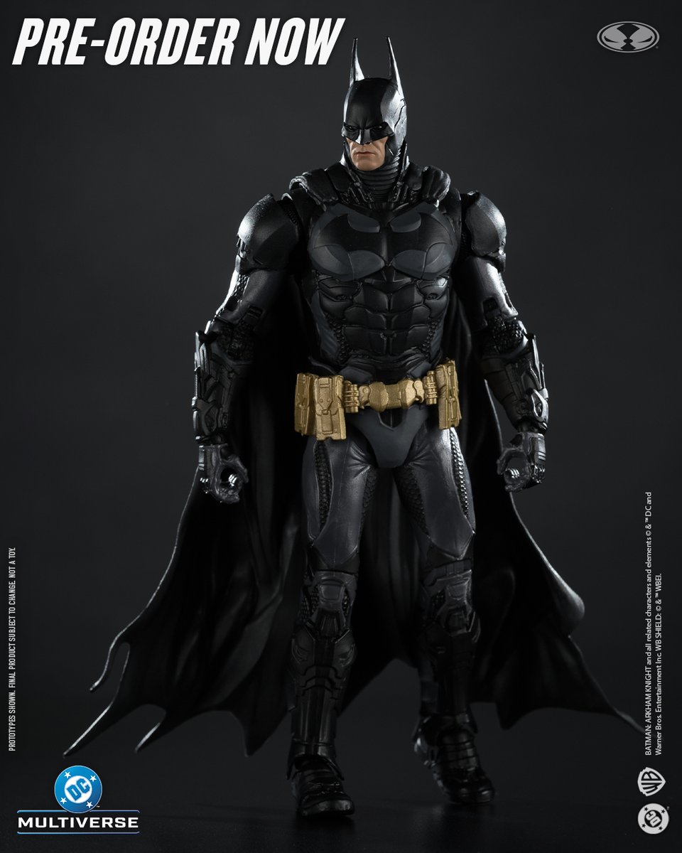 mcfarlanetoys's tweet photo. Batman™ (Arkham Knight™) is available for pre-order NOW at select retailers! ➡️ https://t.co/wAlR0EkjSo   

7" scale action figure includes weapon accessories, batarangs, art card and base   

#McFarlaneToys #DCMultiverse #Batman #ArkhamKnight https://t.co/UvF9KUWq42