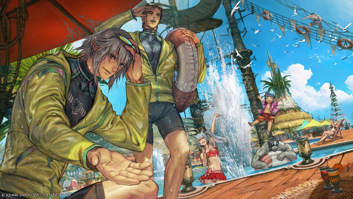 aitaikimochi's tweet photo. We were literally robbed of Moonfire Faire Aymeric de Borel official art yet AGAIN...WHEN WILL IT BE HIS TURN TO WEAR A SWIMSUIT??? 

Even Haurchefant got one last year??😭 https://t.co/KimhmXgMaJ