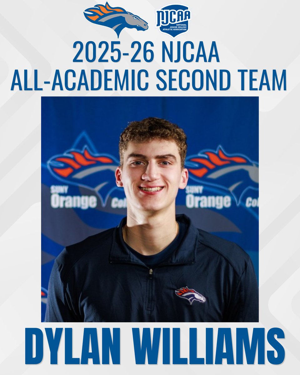 SUNYOrangeColts's tweet photo. Congratulations to all of our student-athletes who earned recognition on the 2025-26 NJCAA All-Academic Teams! https://t.co/pXM4q6bJJy