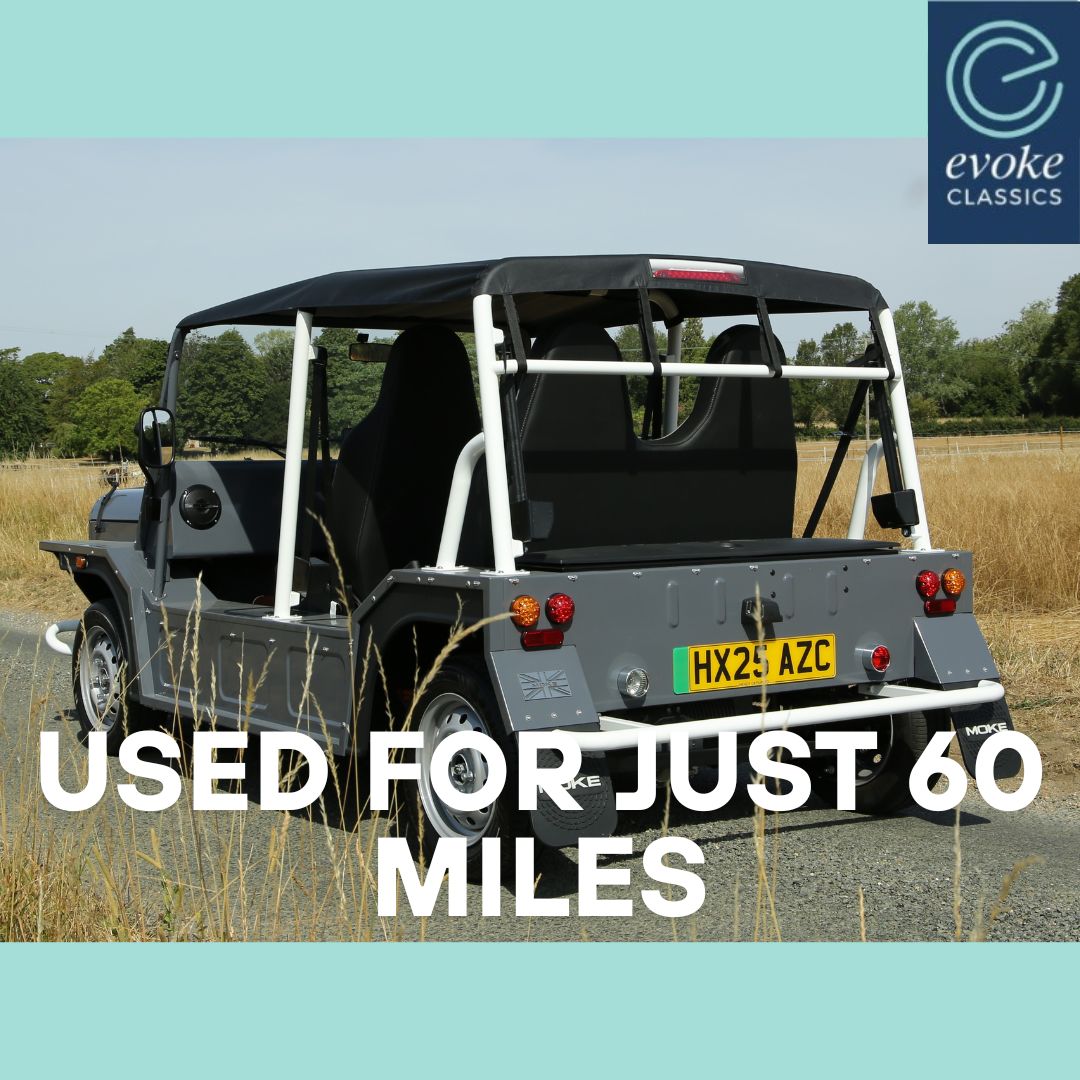 EvokeClassics's tweet photo. LIVE AT AUCTION
2025 MOKE Electric
https://t.co/xh4Ho0Gt1T
First registered on 30th April 2025
Covered only 60 miles from new
Fully electric with up to 75-mile range
As new, without the price
HPI Clear
#EV #ClassicEV #MiniMoke #MokeEV https://t.co/kIjvMoIOAn