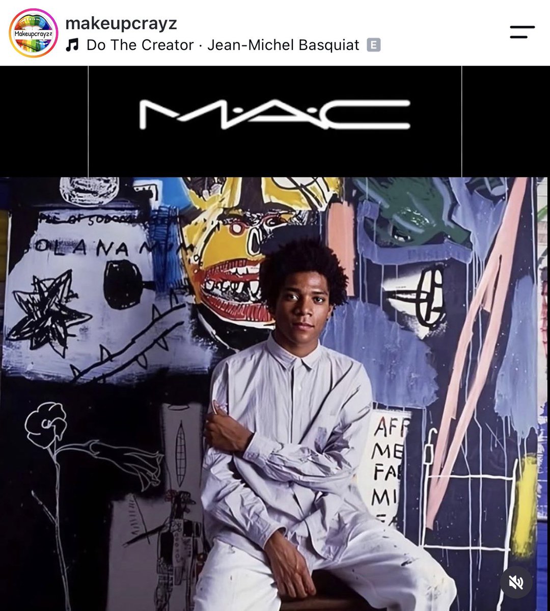k_arlalopes's tweet photo. A MAC lançou uma coleção com o Basquiat e eu achei isso chiquerrimo! Afinal de contas, maquiagem também é arte 🤎 https://t.co/YHuj9VEtci