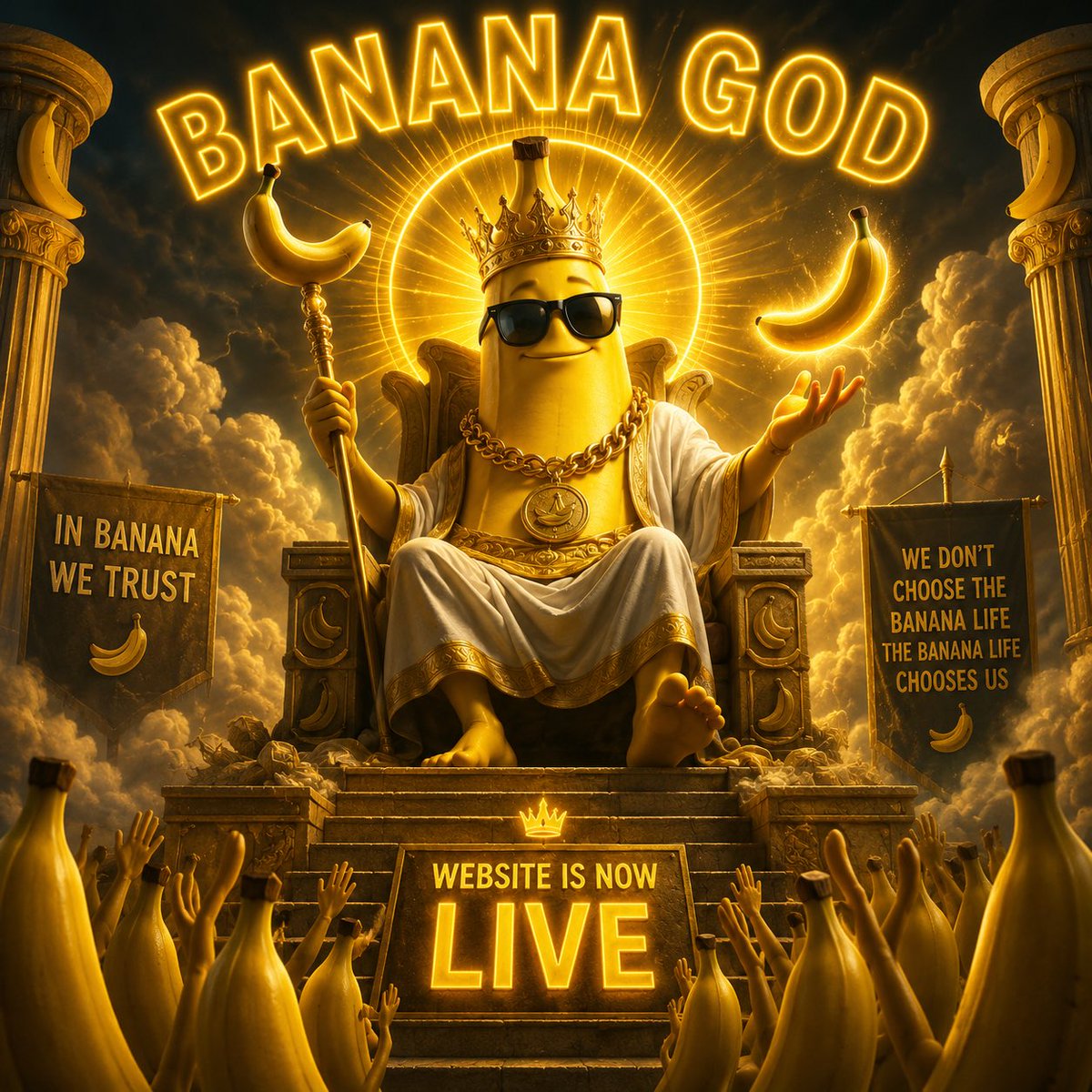BananaGodCoin's tweet photo. Join community by joining our telegram 

https://t.co/MeOquS2ath https://t.co/0A2ZrY7TyP