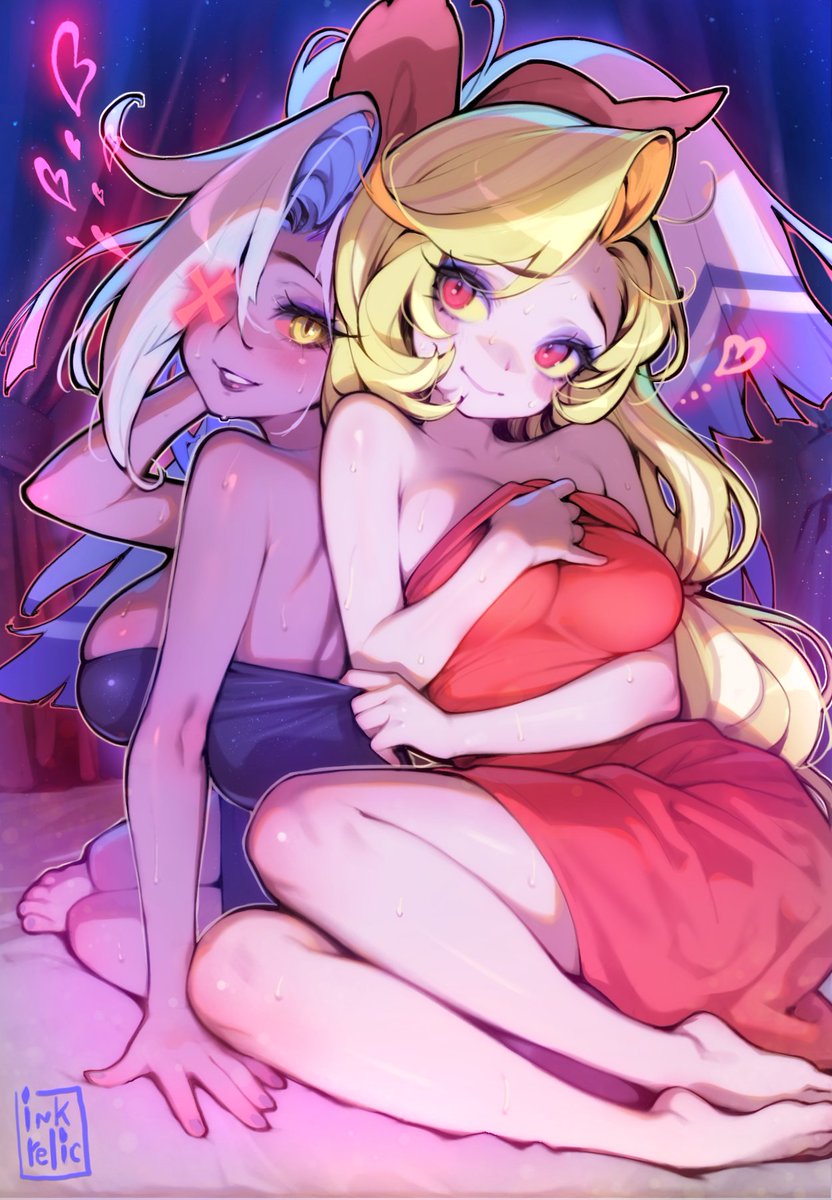 ink_relic's tweet photo. Charlie and Vaggie, lost in the dance...! 💃
#HazbinHotel #Charlie https://t.co/eIVXe3nR8T