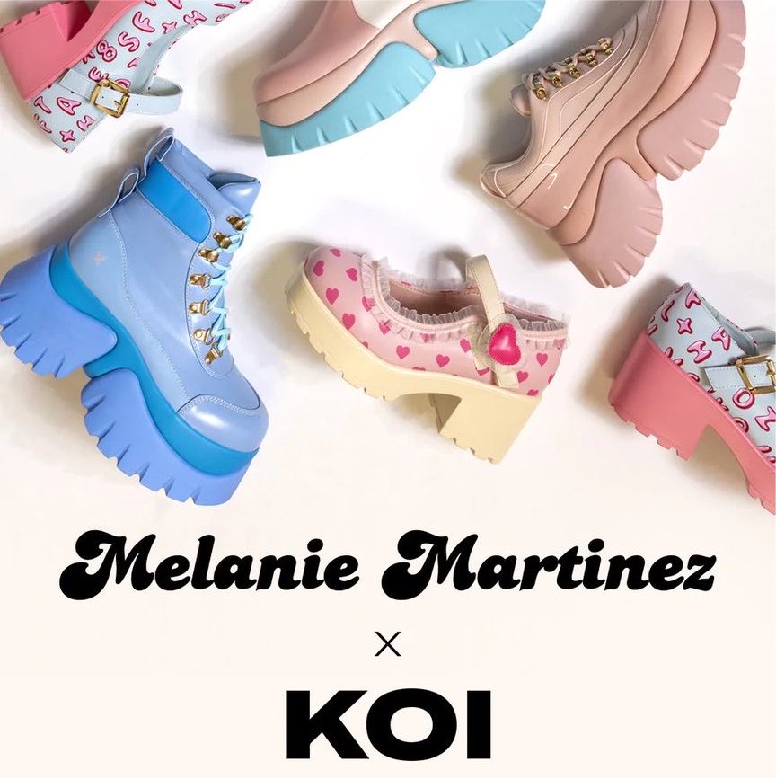hadesfaerie's tweet photo. KOI is an independent alternative footwear brand. The collection was a collab with them, not Dolls Kill. Like many brands they sells its collections through retailers. It’s not Melanie’s fault or responsibility if Dolls Kill chooses to purchase and resell that collection. https://t.co/gJIf9DJUof