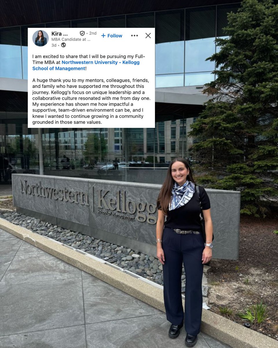 KelloggSchool's tweet photo. The LinkedIn announcements are in. Next stop: Kellogg. 💜
Swipe through to meet a few of the incoming students preparing to begin their Kellogg journeys this fall.
We cannot wait to welcome you to Kellogg! #KelloggLeader https://t.co/1qCJz6m9Xr