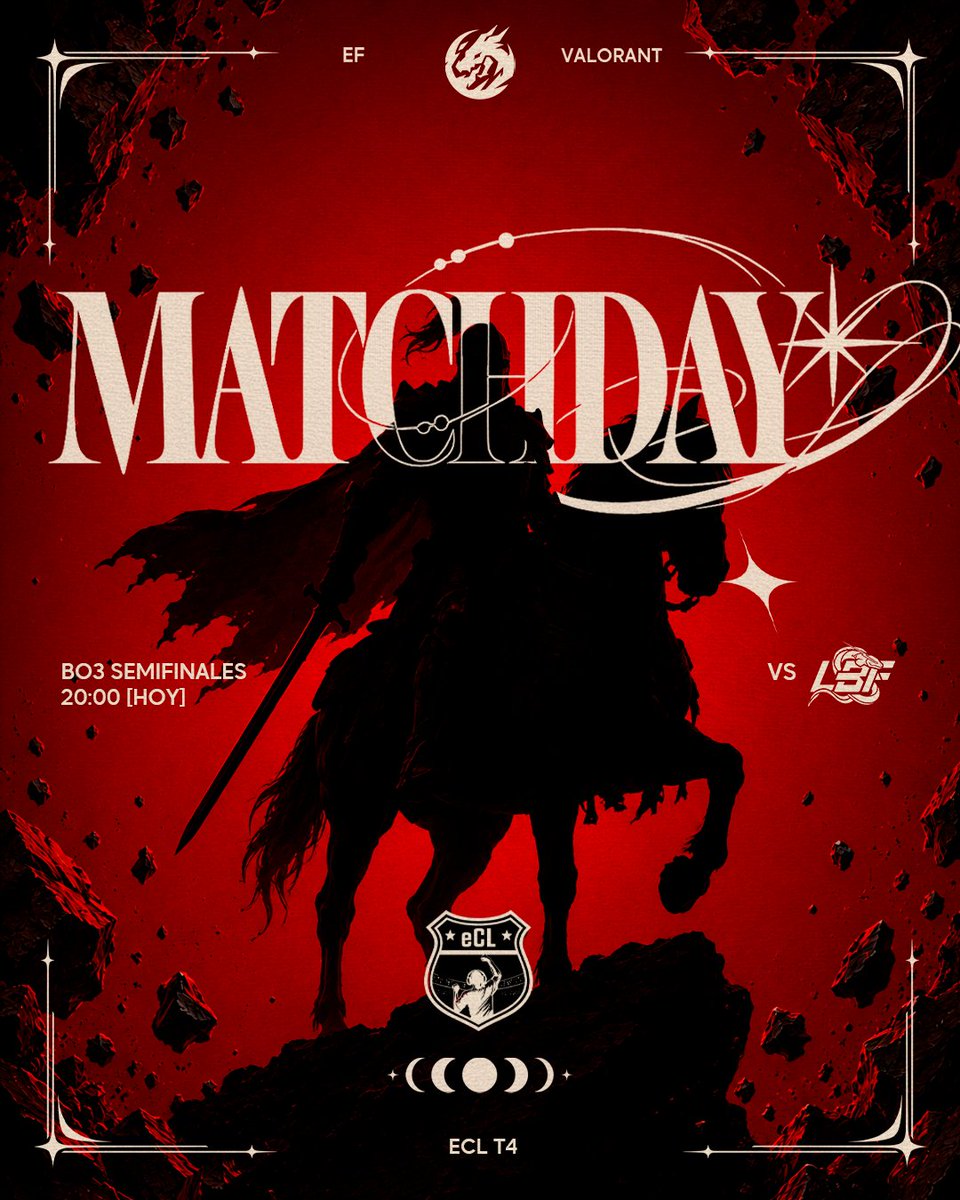 EternalFlameCL's tweet photo. VALORANT | ECL T4

MATCHDAY BO3 de Semifinales en esta Temporada 4 de @esports_ecl .

Nos enfrentamos a @LowBatteryFive por un cupo en la gran final.

📺 ttv/ ecl___ | 20:00 🇨🇱

#GOEF https://t.co/gFuVwxeyuR