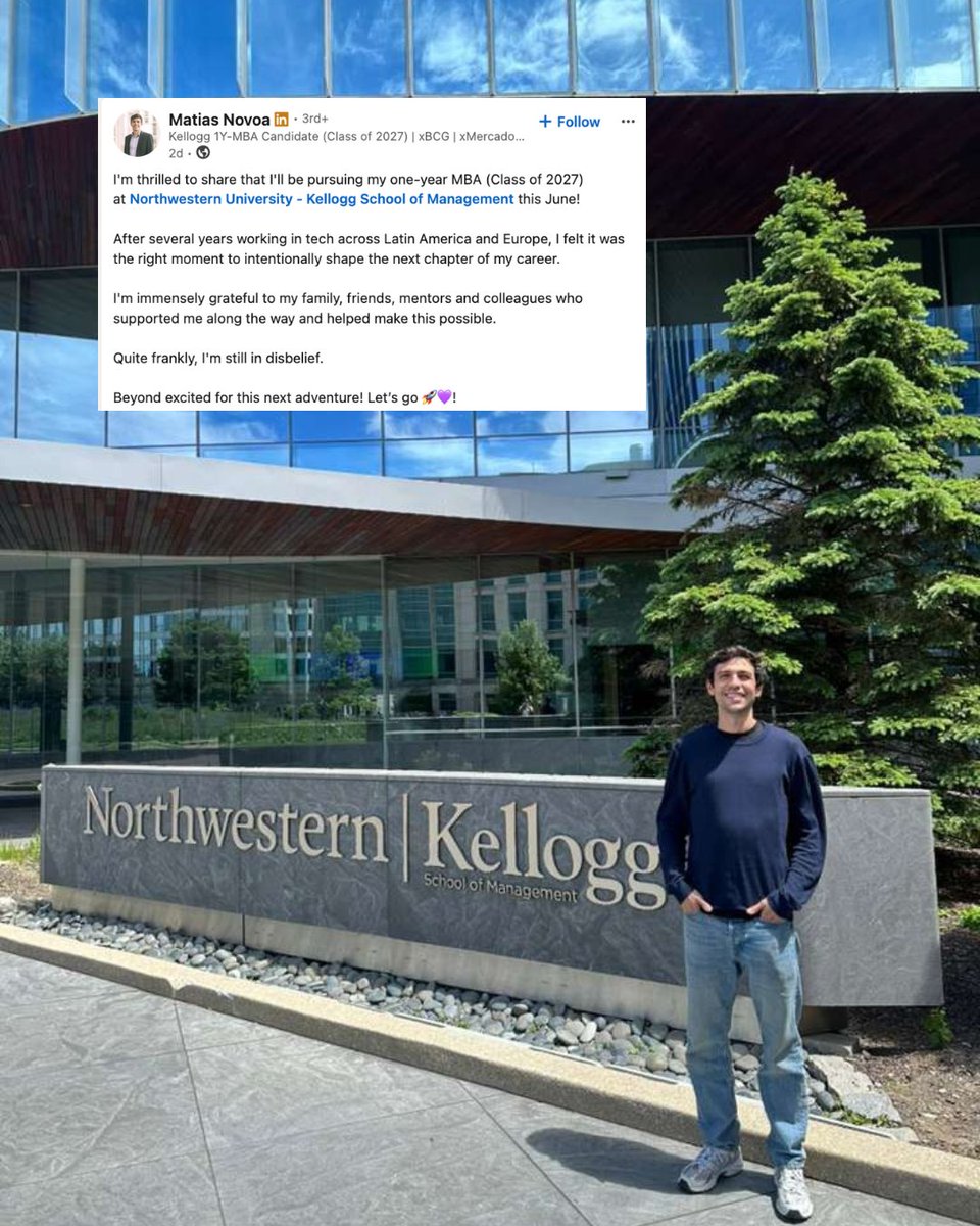 KelloggSchool's tweet photo. The LinkedIn announcements are in. Next stop: Kellogg. 💜
Swipe through to meet a few of the incoming students preparing to begin their Kellogg journeys this fall.
We cannot wait to welcome you to Kellogg! #KelloggLeader https://t.co/1qCJz6m9Xr