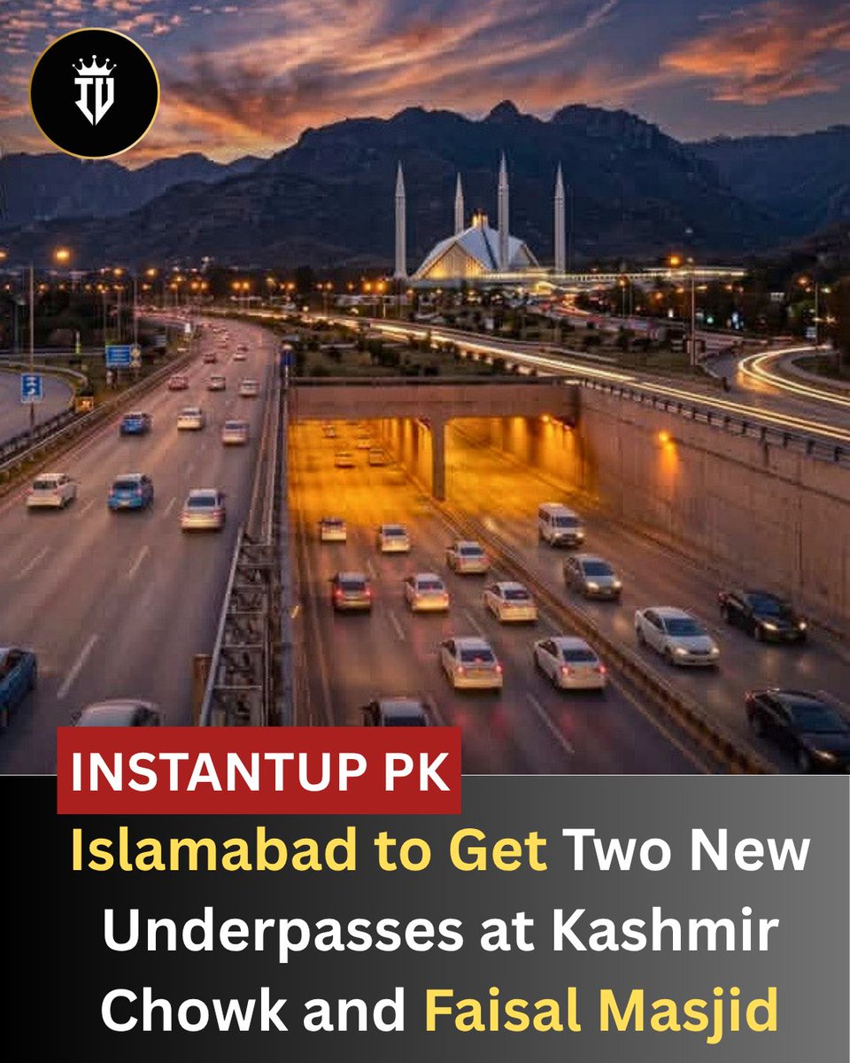 Instantup0's tweet photo. Islamabad to get two new underpasses to ease traffic congestion. 🚧

#Islamabad #CDA #MohsinNaqvi
#Infrastructure #Development #Traffic #Underpasses #Pakistan #RoadProjects #CapitalCity https://t.co/I9XVy5dndb