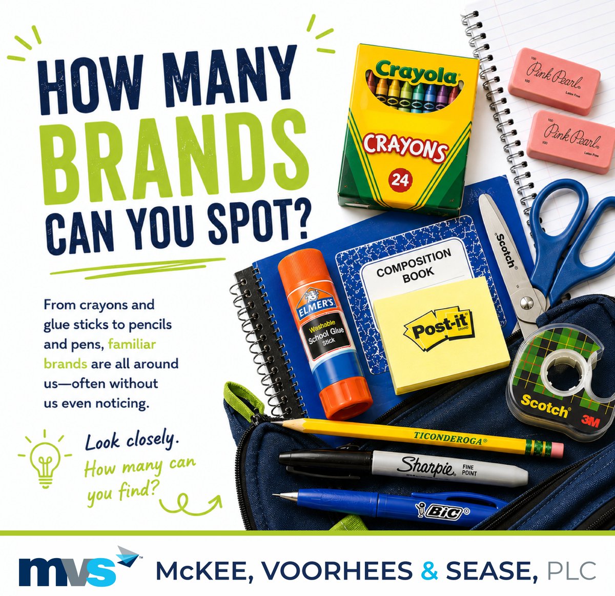 ipmvs's tweet photo. Every iconic brand started with the same challenge: being recognized.

Trademarks help consumers identify the products they know and trust, which is built through consistency and quality.

As students head back to school, take a look around. How many trademarks do you see? https://t.co/7DNHsHyBHi