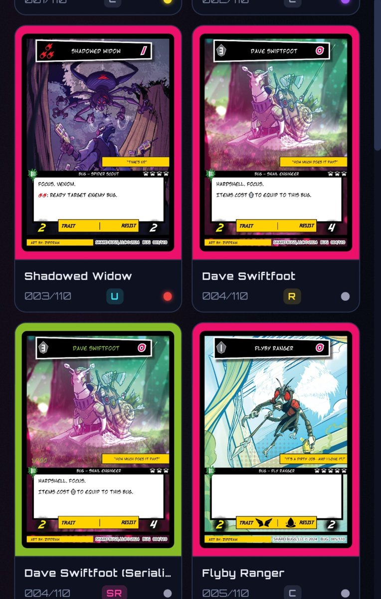 themiwak's tweet photo. Shard Bugs tcg https://t.co/OOHFaSzknV
