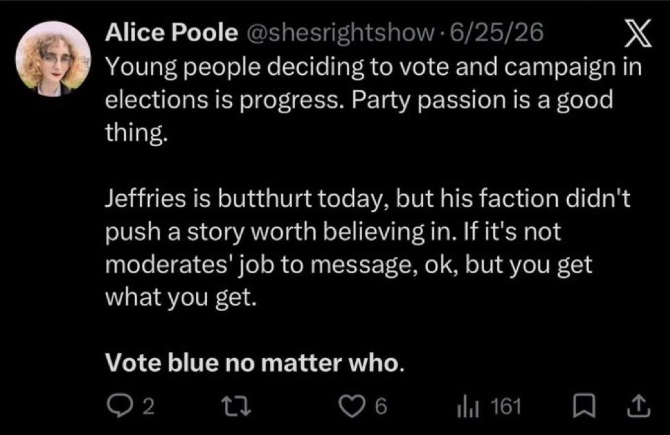 CT4Palestine's tweet photo. I don't understand why these genocidal freaks are throwing such temper tantrums.

They have one job.

To vote blue no matter who. 🤷🏻‍♀️ https://t.co/FIMfIMA8uY