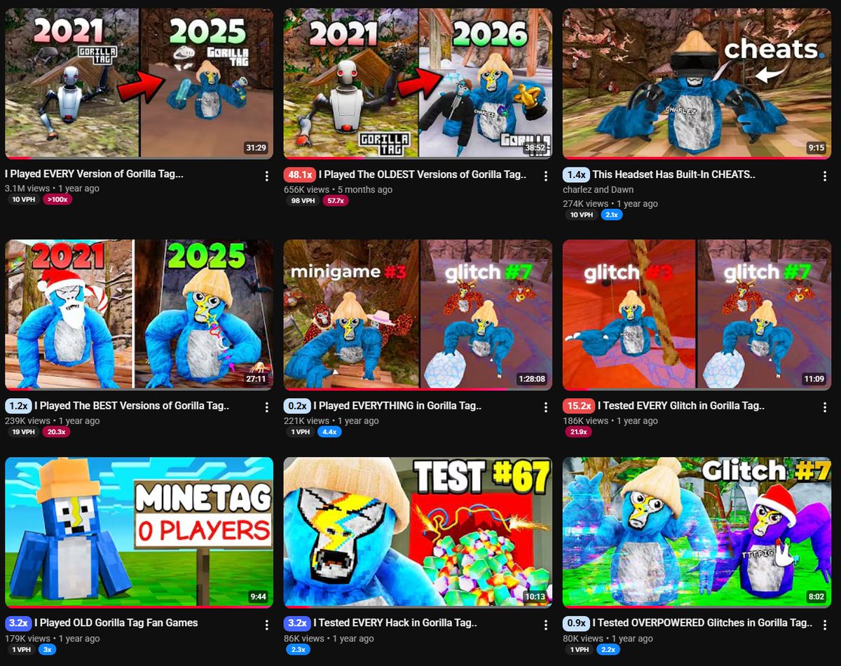 charlezVR's tweet photo. HIRING paid long-term gaming shorts editor for my Gorilla Tag channel approaching 100K subs.
- 3-4 shorts/week
- Paid trial
- 16-24hr turnarounds
- Must understand story, escalation, reactions, and payoff

APPLY: https://t.co/X4ZuRJUDwv
DMs are open, but the form is mandatory. https://t.co/TFR0aXvP61