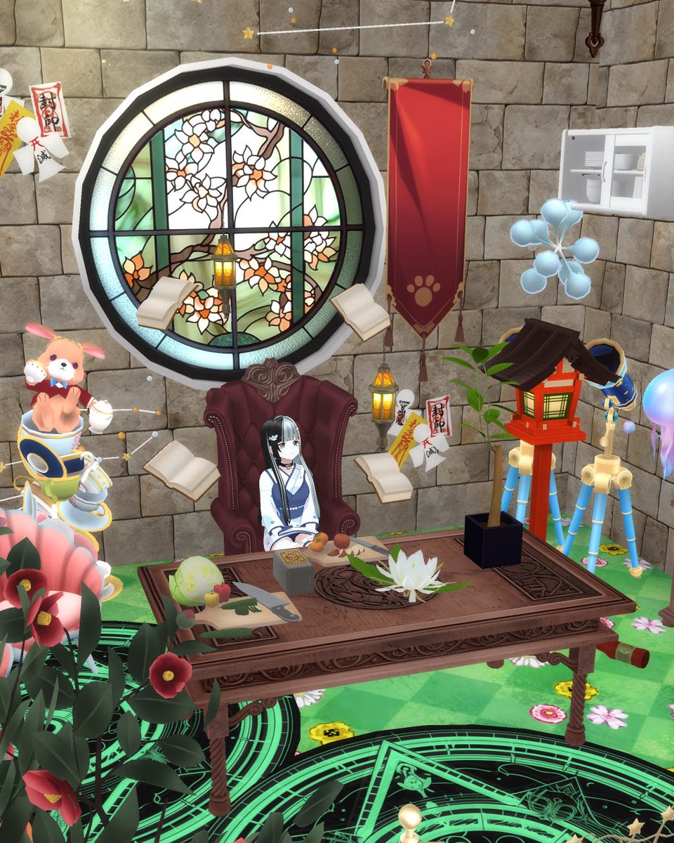 nuco_xox's tweet photo. ガチャを引けば引くほど…部屋がごちゃごちゃします(  '-' )

そろそろ机を増やしてください…
もう小物を地べたに並べるしかないんです…

あと…星座に名前を表示させてください…
家具の所で見たらこいつ何座？ってなります… https://t.co/XcudLZ2Hdl