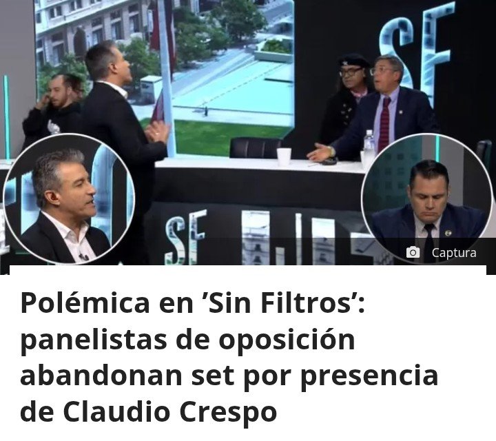 andres20ad's tweet photo. La derecha no tiene problema en sentarse junto a un criminal. Hasta votaron por uno para que estuviera ocho años más en el poder. Pero para la izquierda, los criminales deben estar en la cárcel y no en un programa de debate. Sentido común.
#SinFiltros https://t.co/Ed6Qpv2jIP
