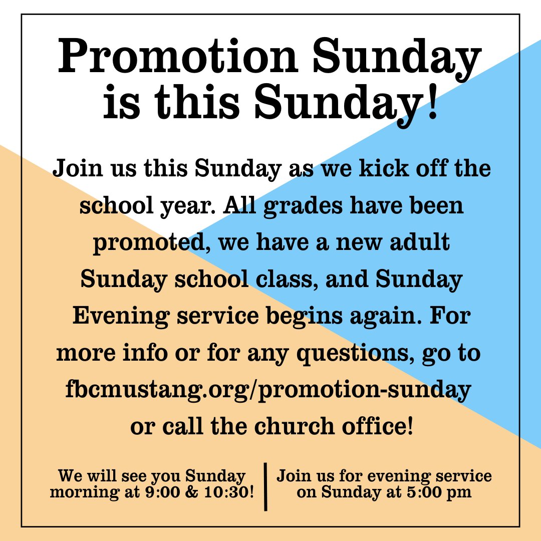 FBCMustang's tweet photo. We hope to see you this Sunday! https://t.co/tub6oneLIb